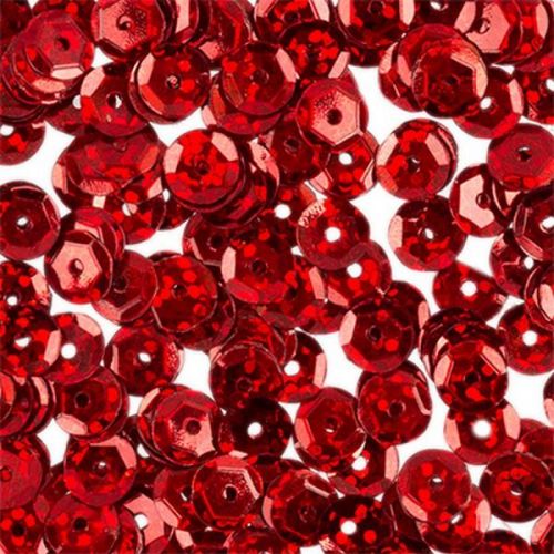 Пайетки "Zlatka" россыпью ZC 6 мм 5 х 10 г №03 красный