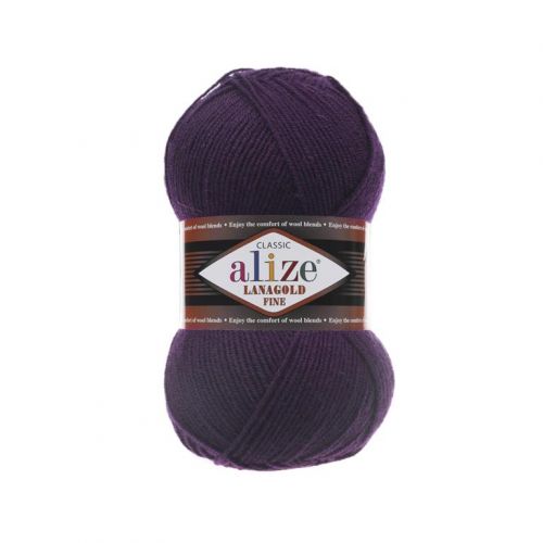 Пряжа Alize «Lanagold Fine», 100г/390м — 111 сливовый