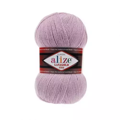 Пряжа Alize «Lanagold Fine», 100г/390м — 505 Пепельно-сиреневый