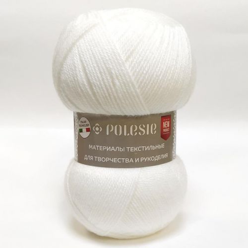 Пряжа Polesie &quot;Фаворит NEW&quot;, 100г/385м — супербелый