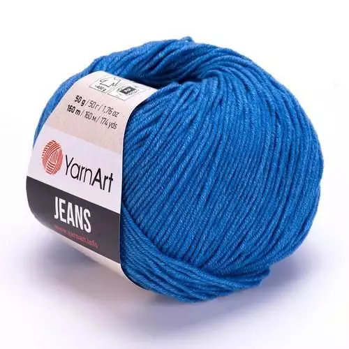 Пряжа YarnArt “Jeans", 50г/160м 16 синий
