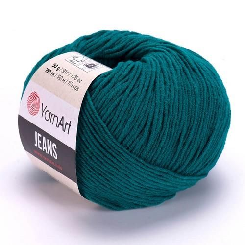 Пряжа YarnArt “Jeans", 50г/160м 63 петрольный Пряжа YarnArt “Jeans", 50г/160м 63 петрольный