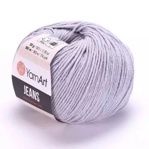 Пряжа YarnArt “Jeans", 50г/160м 80 св.серый