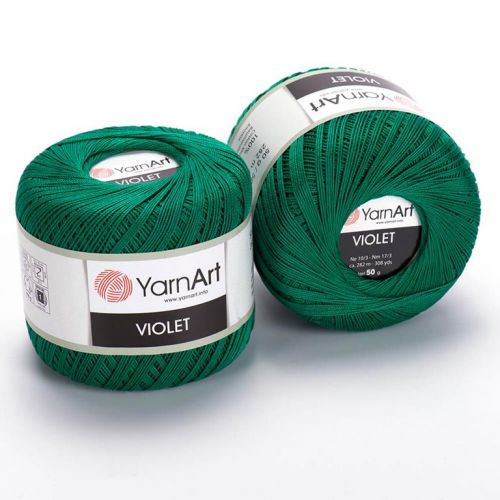 Пряжа Yarnart "Violet", 50г/282м 6334 зеленый Пряжа Yarnart "Violet", 50г/282м 6334 зеленый