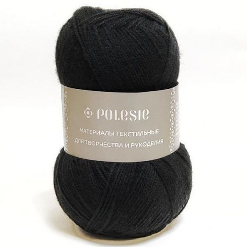 Пряжа Polesie «Фаворит NEW», 100г/385м Глубокий черный