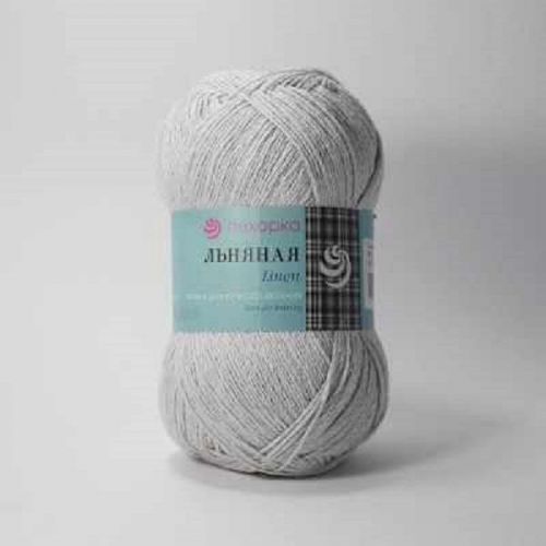 Пряжа Пехорка “Льняная", 100г/330м — 008 св.серый