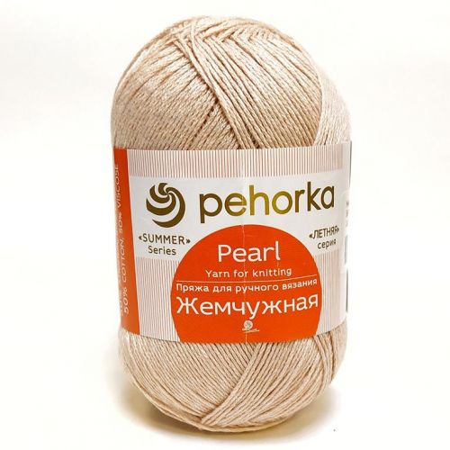 Пряжа Пехорка Жемчужная, 100гр/425, 390 св.песок