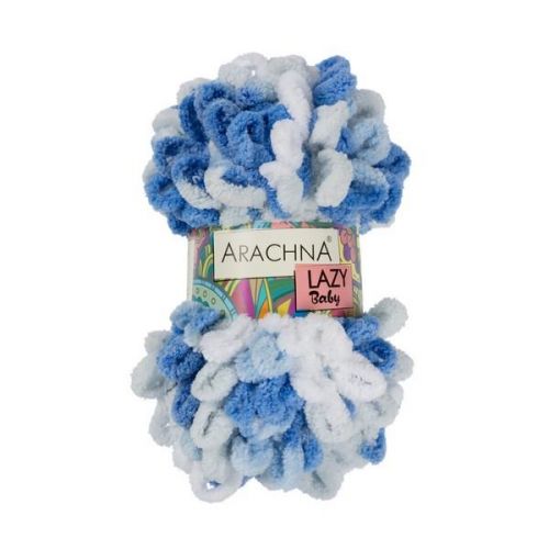 Пряжа ARACHNA «BABY LAZY», 100г/8.5м 06 белый-св.голубой-голубой-салатовый Пряжа ARACHNA «BABY LAZY», 100г/8.5м 06 белый-св.голубой-голубой-салатовый
