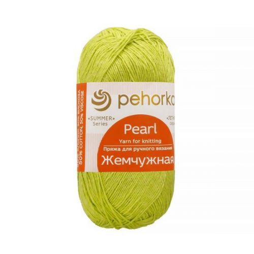 Пряжа Пехорка “Жемчужная", 100г/425 — 483 незрелый лимон Пряжа Пехорка “Жемчужная", 100г/425 — 483 незрелый лимон