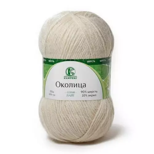 Пряжа Камтекс КТ "Околица" 100г/250 м — 001 суровый