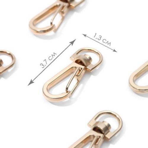 Карабин металлический 37 * 13 мм / 9,5 * 1,8 мм