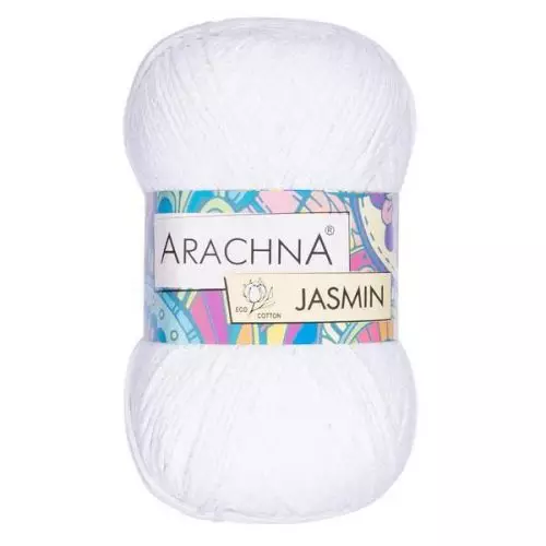 Пряжа ARACHNA "JASMIN" 100г/250м 101 белый