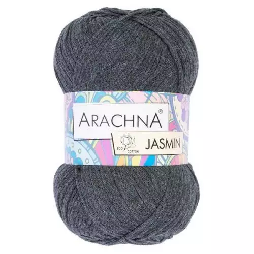 Пряжа ARACHNA "JASMIN" 100г/250м 108 т.серый