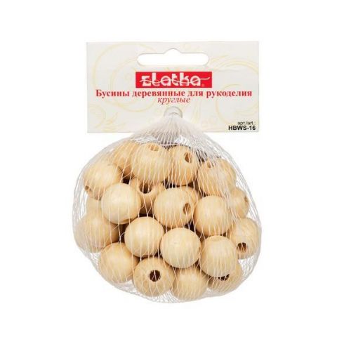 Бусина "Zlatka" дерево HBWS-16 16 мм 50 шт ± 3 шт  16 мм Бусина "Zlatka" дерево HBWS-16 16 мм 50 шт ± 3 шт  16 мм