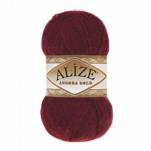 Пряжа Alize "Angora Gold", 100г/550м 57 бордовый