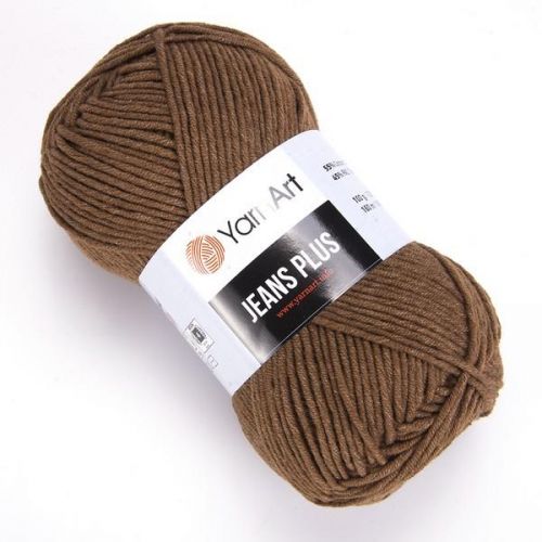 Пряжа YarnArt “Jeans Plus", 100г/160м 40 коричневый