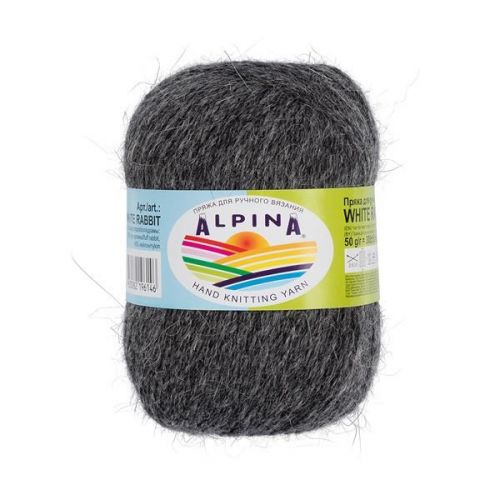 Пряжа ALPINA "WHITE RABBIT" 50г/300м 203 т.серый меланж
