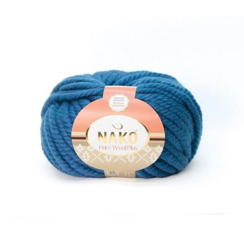 Пряжа Pure wool Plus, цвет джинсовый (10093), Nako