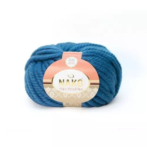 Пряжа Pure wool Plus, цвет джинсовый (10093), Nako