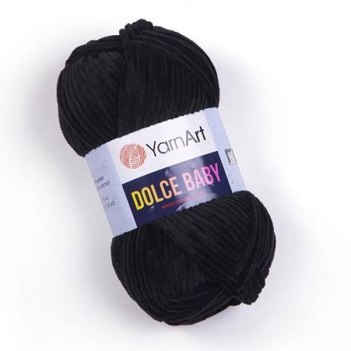 Пряжа Yarnart "Dolce Baby", 50г/85м 742 черный Пряжа Yarnart "Dolce Baby", 50г/85м 742 черный