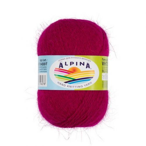 Пряжа ALPINA "WHITE RABBIT" 50г/300м 213 малиновый