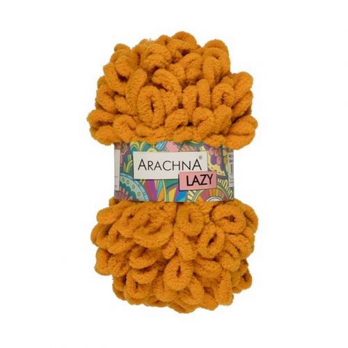 Пряжа ARACHNA "LAZY", 100г/8.5м 17 горчичный