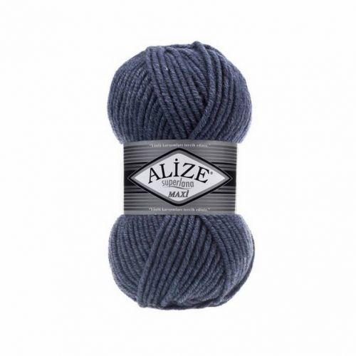 Пряжа Alize "Superlana Maxi", 100г/100м 203 джинс меланж