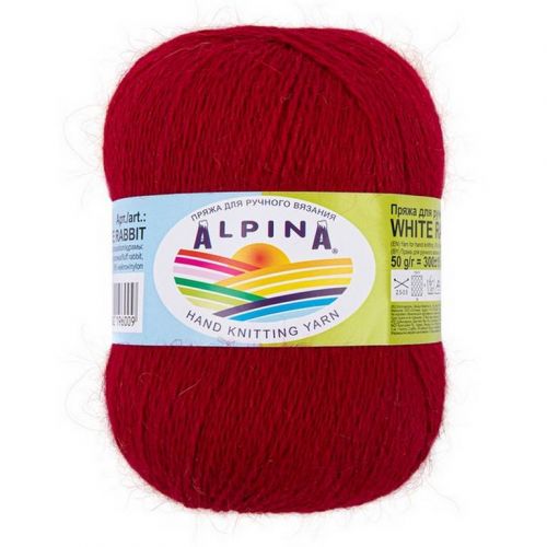 Пряжа ALPINA "WHITE RABBIT" 50г/300м 220 бордовый