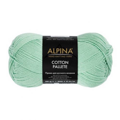 Пряжа ALPINA COTTON PALLETE, 50 г/205 м 16 мятный Пряжа ALPINA COTTON PALLETE, 50 г/205 м 16 мятный
