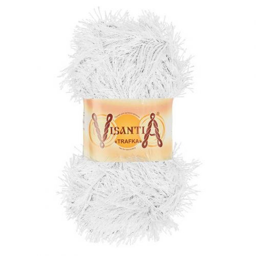 Пряжа Trafka Visantia 100гр/150м, 0001 белый Пряжа Trafka Visantia 100гр/150м, 0001 белый
