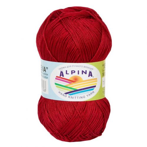 Пряжа Alpina "Xenia", 50г/240м 178 бордовый Пряжа Alpina "Xenia", 50г/240м 178 бордовый