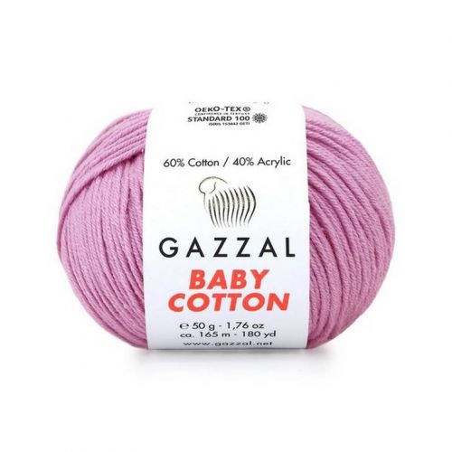 Пряжа Gazzal “Baby Cotton", 50г/165м 3422