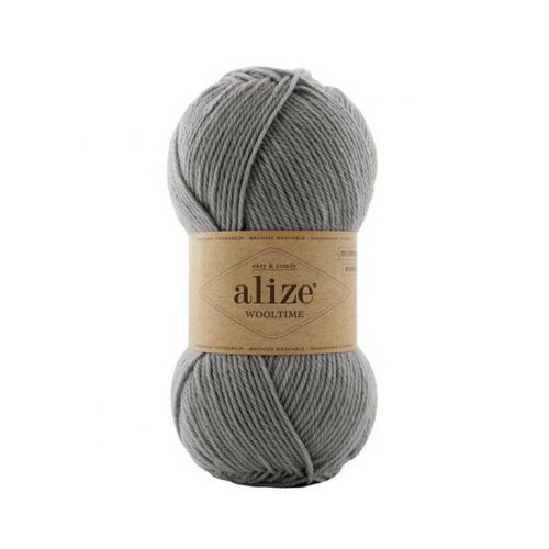 Пряжа Alize "WOOLTIME", 100г/200м 21 св.серый
