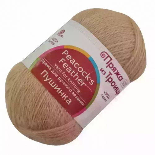 Пушинка пряжа 50г/225м 124 песочный