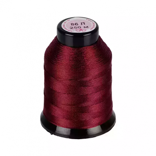 Нитки лавсан 86Л 100% полиэфир 250 м 029 т.красный