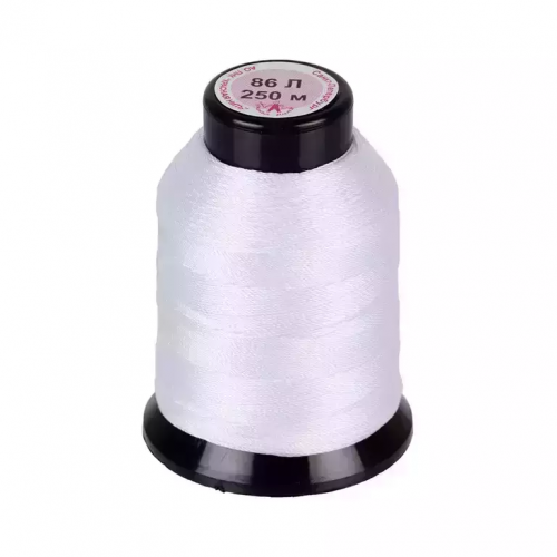 Нитки лавсан 86Л 100% полиэфир 250 м 001 белый
