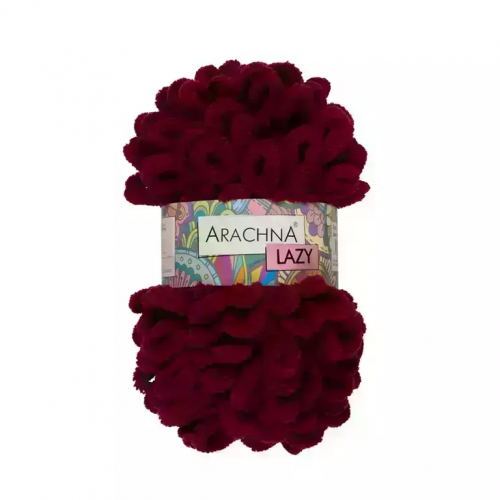 Пряжа ARACHNA "LAZY", 100г/8.5м 14, вишневый