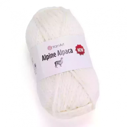 Пряжа Yarnart "Alpine Alpaca New" 150г/120м 1433, молочный