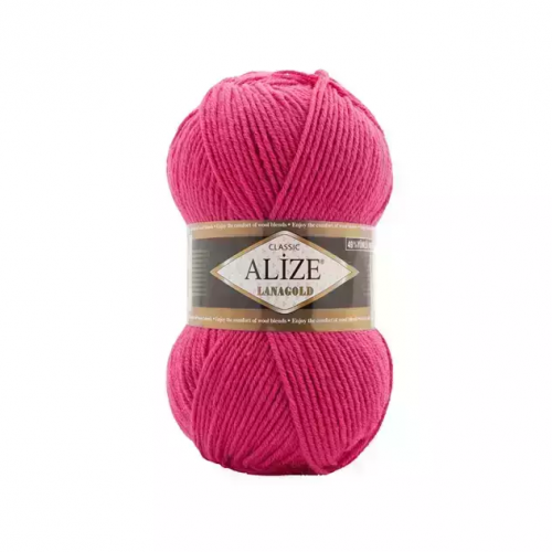 Пряжа Alize "Lanagold 240", 100г/240м 798 малиновый Пряжа Alize "Lanagold 240", 100г/240м 798 малиновый