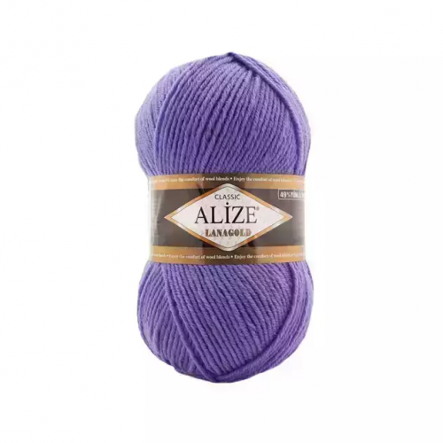 Пряжа Alize "Lanagold 240", 100г/240м 851, сиреневый Пряжа Alize "Lanagold 240", 100г/240м 851, сиреневый