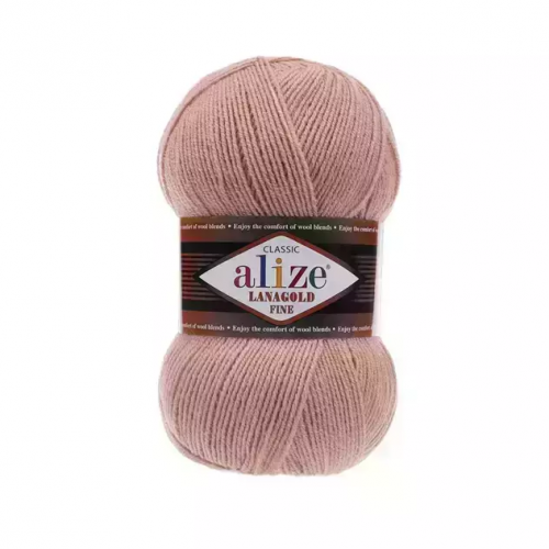 Пряжа Alize "Lanagold Fine", 100г/390м 173, св.коричневый Пряжа Alize "Lanagold Fine", 100г/390м 173, св.коричневый