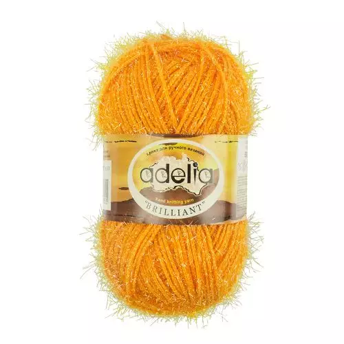 Пряжа Adelia "Brilliant", 50г/90м 33, желто-оранжевый