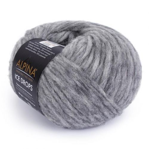 Пряжа ALPINA "ICE DROPS", 50г/150м 02, серый