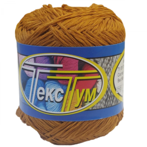 Пряжа ТексТум (носочная добавка) 50гр, цвет коричневый светлый