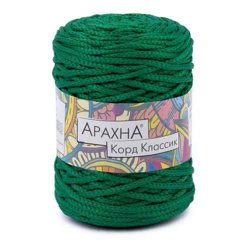 Пряжа ARACHNA "Cord Classic" 200г/100м, 3мм 20, яр.зеленый