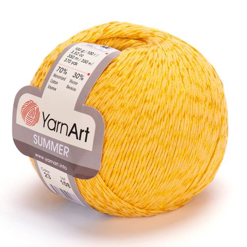 Пряжа Yarnart "Summer", 100г/350м 23, желтый