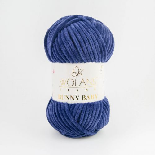 Пряжа Bunny Baby Wolans, 100г/120м 100-17, темно-синий