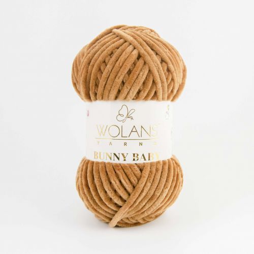 Пряжа Bunny Baby Wolans, 100г/120м 100-19, коричневый