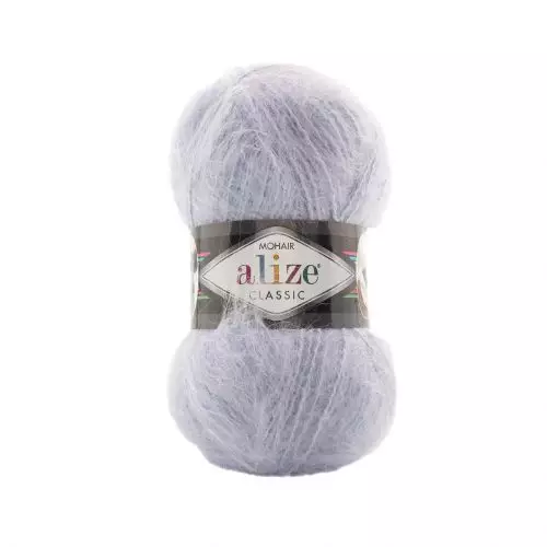 Пряжа Alize "Mohair Classic", 100г/200м 224, серая дымка