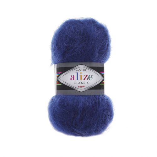 Пряжа Alize "Mohair Classic", 100г/200м 409, т.синий